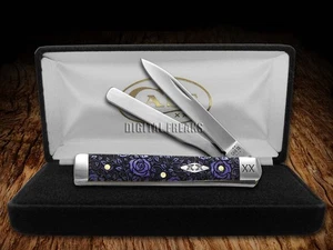Case xx Knives Baby Doc Ultra Violet Roses 12508R 1/500 Stainless Pocket Knife - Picture 1 of 4
