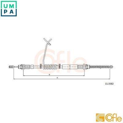 CABLE PULL PARKING BRAKE 11.5582 FOR FORD TRANSIT/Platform/Chassis/Bus/Van 2.4L - Image 1 of 4