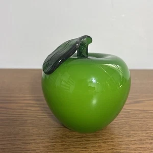 Glass Apple Encased Green Lightweight Glass Decor Fruit - Picture 1 of 8