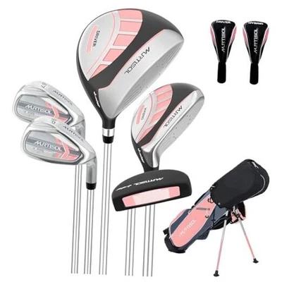 Juego de palos de golf para niños 5/6 piezas, club de golf junior 50-60 pulgadas (8-12 edades) rosa Foto 1 de 4
