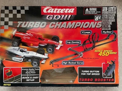 JUEGO DE COCHES SLOT CARRERA GO TURBO CHAMPIONS RACING 1:43; 2 COCHES; PISTA 31 FT; 60703 Foto 1 de 4
