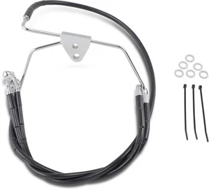 Drag Spec. Ext. Length Blk Vinyl Front Brake Line Kit Blk FLHT 1450 2000-2003 - Picture 1 of 1