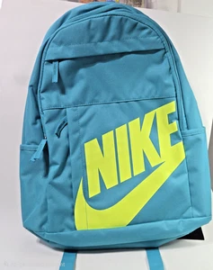 Nike Rucksack türkis blau mit neongelbem Logo Freizeit Schultasche/Tasche - Bild 1 von 3