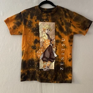 Camiseta Demon Slayer: Kimetsu No Yaiba Zenitsu Panel Tie-Dye Pequeña - Imagen 1 de 16