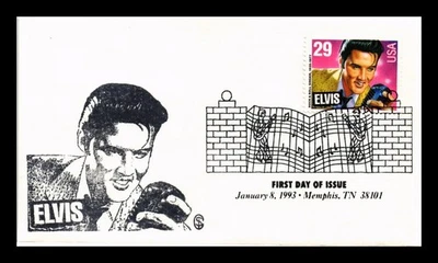 DR JIM STAMPS US COVER ELVIS PRESLEY ROCK & ROLL LEGEND OF MUSIC FIRST DAY ISSUE - Image 1 of 2