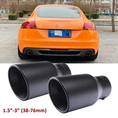 2PCS For Audi TT TTS Car Exhaust Pipe Tip Rear Tail Throat Muffler Tailpipe — 第 1/4 张图片