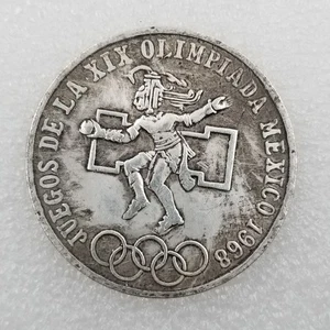Moneta Argento 1968 Messico 25 Pesos Juegos De La XIX Olimpiadi Olimpiadi FDC - Foto 1 di 5