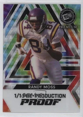 2024 Leaf National Convention Press Pass Premium Auto 1/1 Randy Moss HOF 0nr3 - Image 1 of 3