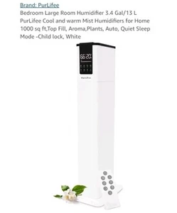 HUMIDIFIER FOR BEDROOM/LARGE ROOM ULTRASONIC HUMIDIFIER 3.4/13L GALLON NEW - Picture 1 of 3