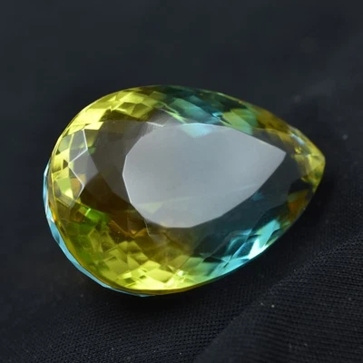 81.70 Ct Doublet Pear Cut CERTIFIED Lab-Created Tourmaline Loose Gemstone - Image 1 of 4