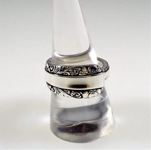 Round ~ Candlelight Sterling Spoon Ring ~ Perfect Fit Guaranteed ~Up to size 12 - Picture 1 of 5