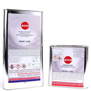2K Klarlack matt 5 Liter + 2,5 Liter Härter Autolack AVO A030450 - Bild 1 von 1
