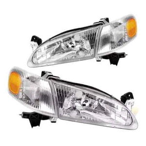 1998-00 Toyota Corolla Headlight, Corners Signal Light Set LH RH, Bulbs Include - Picture 1 of 6
