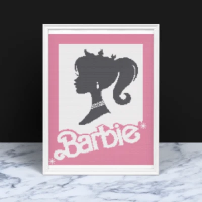 Barbie with Crown Crochet PATTERN GRAPHGAN, 153x190 Half Double/Single Crochet - Image 1 of 4