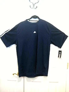 Adidas Early AM Short Sleeve Navy Shirt - NWT - Picture 1 of 8