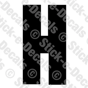 JERSEY LETTER H Vinyl Die Cut Decal Sticker Sport Athlete Alphabet Text - RSD - Picture 1 of 2