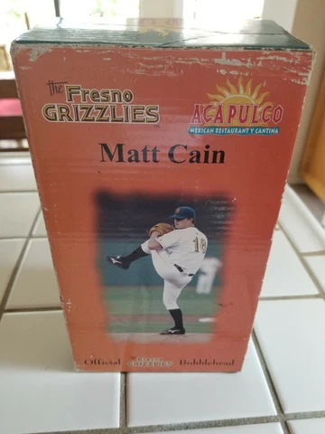 Rare, New Open Box 2005 Matt Cain Official Fresno Grizzlies Baseball Bobblehead Cover