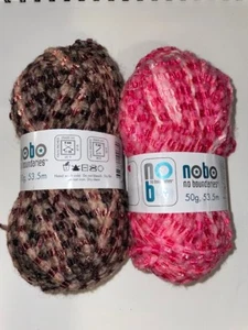 NOBO No Boundaries Yarn ANITA - 50g 53.5m slub shimmer variegated ladder soft - Picture 1 of 13