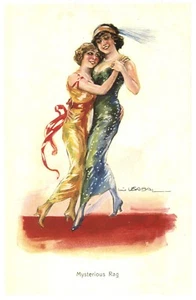 GAY LESBIAN Dancers Print Women Picture Tango Art  - Picture 1 of 1
