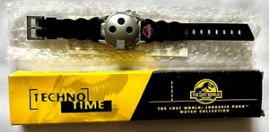 The Lost World Jurassic Park Movie 1997 Techo Time Watch w/ Box Bag Burger King - Picture 1 of 6