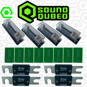 4 Pack Car Audio SS Fuse Holders with Inline ANL Fuses Soundqubed - Picture 1 of 18