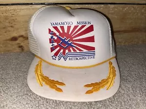 Vintage Military Yamamoto Retrospective Hat/Cap White Free Shipping - Picture 1 of 7
