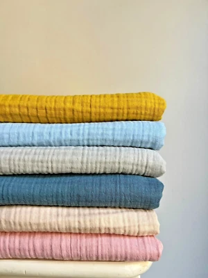 ELMA Babydecke 4-lagig, 100% Baumwolle Musselin 120x100 cm