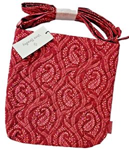 Vera Bradley  North South Crossbody Bag - Buttercup Paisley Cherry - Picture 1 of 12
