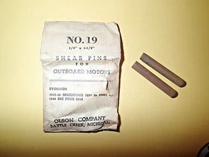 (2) Vintage Olson No. 19, 1/4" x 1-1/2" Boat Motor Shear Pin Set. - Picture 1 of 2
