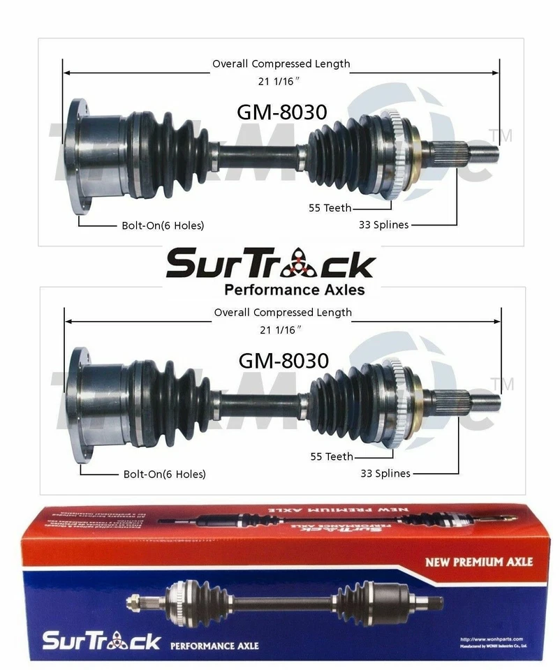 Juego de ejes delanteros CV para Chevrolet Blazer GMC Yukon K1500 Suburban 4x4 Foto 1 de 1