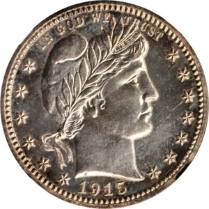 1915 NGC PR65 Mintage 450- 2nd Lowest 1859-Today! $2,050 PCGS PG! Barber Quarter - Picture 1 of 5