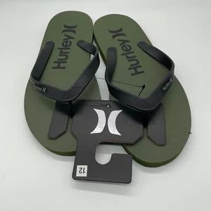 Hurley Herren olivgrün/schwarz Phantom Riemen Flip Flop Sandalen (12) Neu mit Etikett, kein Karton - Bild 1 von 6