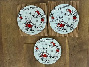 NEU Disney Skizzenbuch Weihnachten Mickey Mouse 8" Salatteller 3er Set NEU - Bild 1 von 3