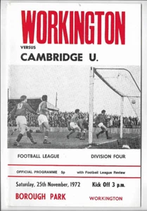1972/73 Division 4 - WORKINGTON v. CAMBRIDGE UNITED - Picture 1 of 1