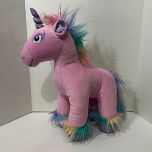 Build A Bear BAB Beary Fairy Friends Pink Rainbow Unicorn Plush Toy 15" - Picture 1 of 7