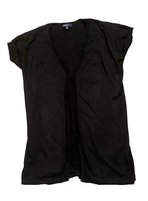 Gap Maternity Black Cardigan Short Sleeve Sweater - Size XS - Nursing Friendly - Image 1 of 4