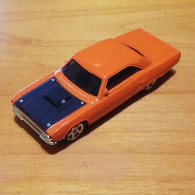 70 Plymouth Roadrunner Car Fast and Furious FF012 FCF37 Orange Black 2016/Mattel - Image 1 of 4