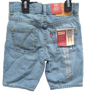 Levi's 511 Slim Fit Boys 5 Adj. Waistband Distressed Denim Shorts Blue -V4 - Picture 1 of 13