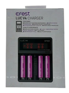 Efest LUC V4 4 Bank Li-Ion Battery Charger w/ Car Adapter - Open Box - Picture 1 of 6