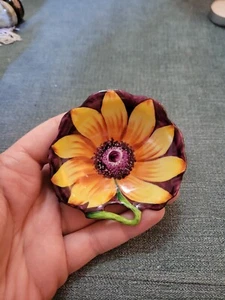 Vintage PV Limoges Peint Hauptblume Schmuckschatulle - Bild 1 von 7