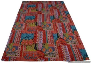 Indio Hecho a Mano Kantha Colcha Gasa Manta Colcha Algodón Gudari Étnico Manta - Imagen 1 de 35