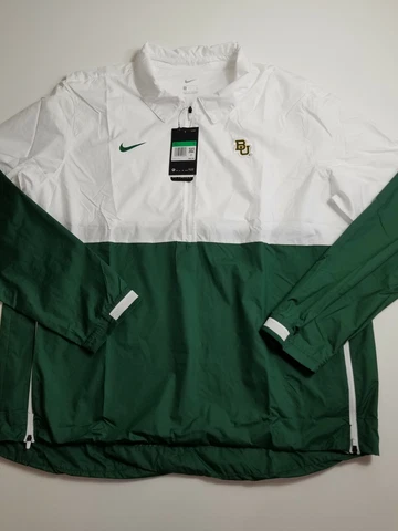 Nike Mens Baylor Bears 1/2 zip On Field Lightweight Coach Jacket CQ5095-100 XL Cover