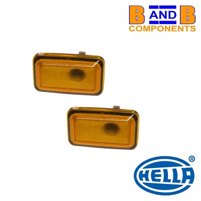 SIDE REPEATER INDICATOR LAMPS PAIR HELLA VW GOLF MK1 MK2 SCIROCCO CORRADO A1338 - Image 1 of 4