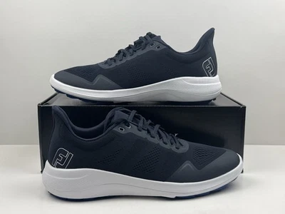 FootJoy FJ Mens Flex Spikeless Golf Shoes Men’s Size 11.5 Navy/White 56140