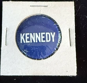 Vintage Ted Kennedy 1980 President Campaign Political Litho Pin Button - Picture 1 of 2