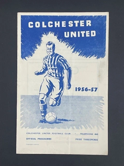 1956/57 COLCHESTER UNITED V GILLINGHAM 10-11-1956 DIVISION 3 SOUTH - Image 1 of 1