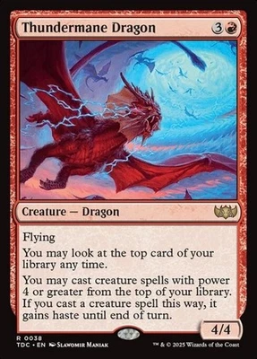 MTG - THUNDERMANE DRAGON - Tarkir Dragonstorm Com (R) - Image 1 of 2