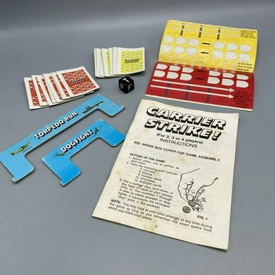 Milton Bradley's Carrier Strike! Replacement Pieces, Manual, Cards 1977 - Image 1 of 4