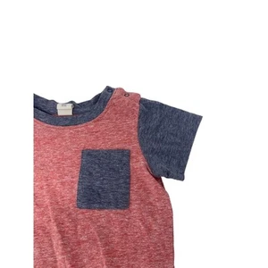 Tucker Tate Red Blue Short Sleeve Henley Shirt Boys Baby 12 Months - Picture 1 of 2