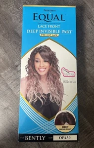 Freetress Equal Synthetic Invisible Part Lace Front Long Curly Hair Wig - Bently - Picture 1 of 9